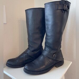 Steve Madden Black Leather Riding Moto Boots